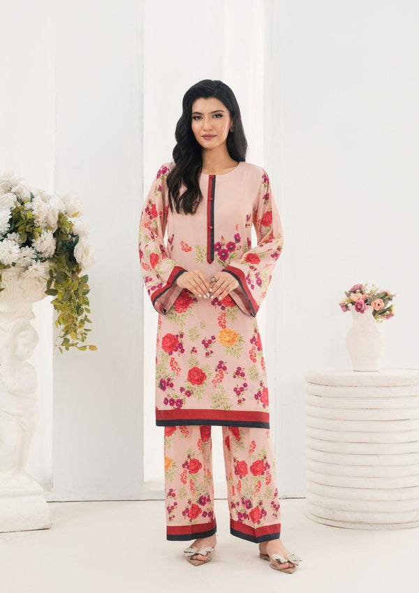 YoloPret - 2Pc Printed Arabic Silk AML-W25-0048