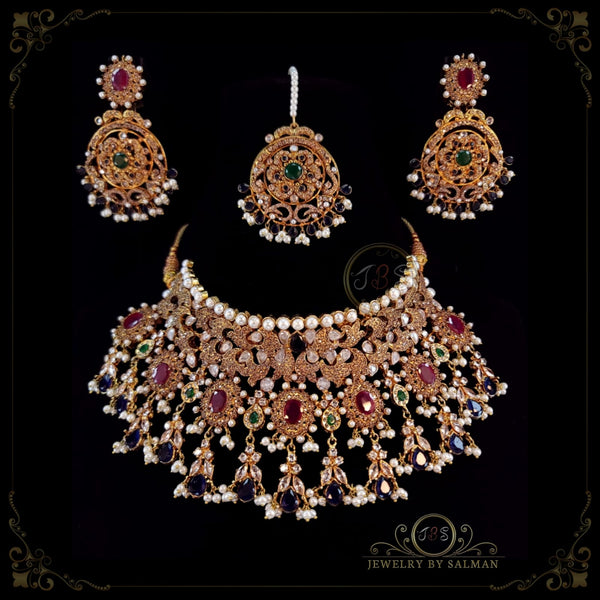 JBS - Handcrafted Neckless Set, Luxury Traditional Indian / Pakisatni Jewellary for Women