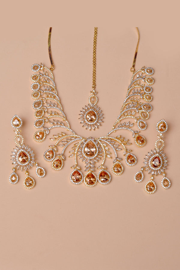 Anzay Jewellery - Bride of Tomorrow Champagne Bridal Set