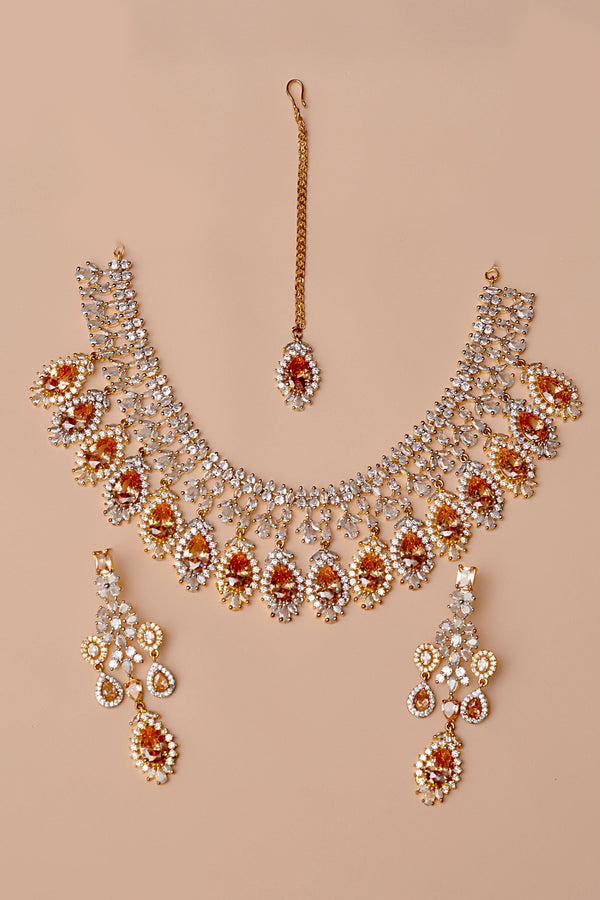 Anzay Jewellery - Bride of Tomorrow Champagne Bridal Set