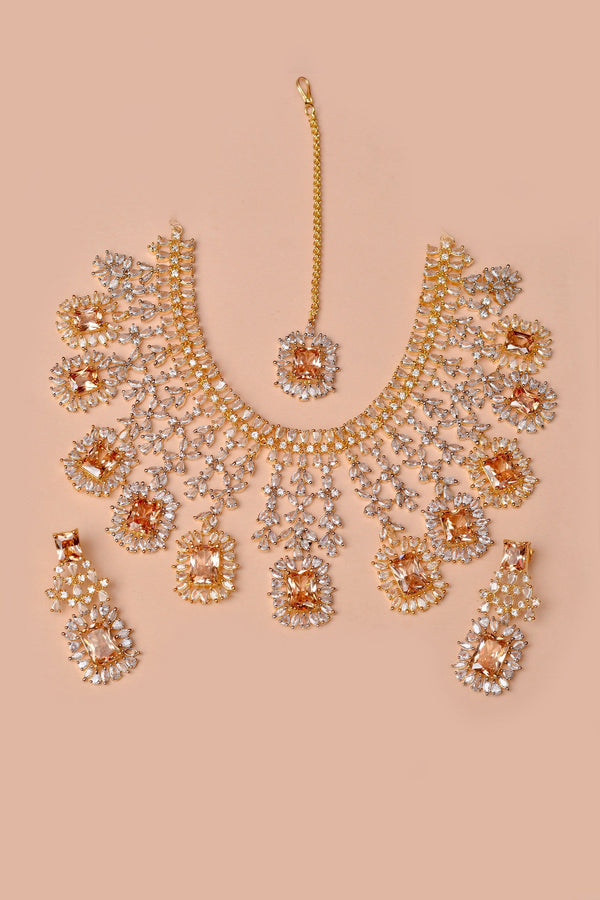 Anzay Jewellery - Bride of Tomorrow Champagne Bridal Set