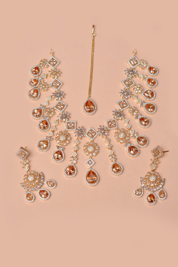 Anzay Jewellery - Bride of Tomorrow Champagne Bridal Set
