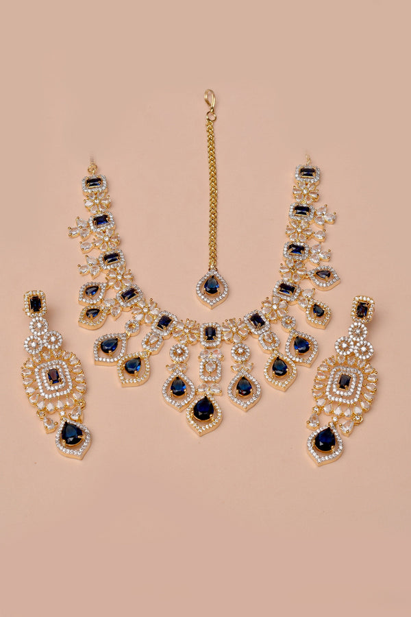 Anzay Jewellery - Bride of Tomorrow Blue Bridal Set