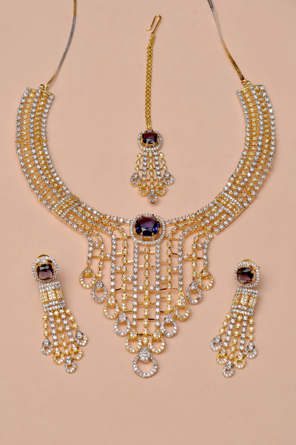 Anzay Jewellery - Bride of Tomorrow Purple Bridal Set