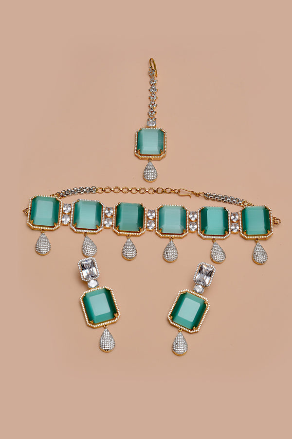 Anzay Jewellery - Bride of Tomorrow Green Choker Necklace