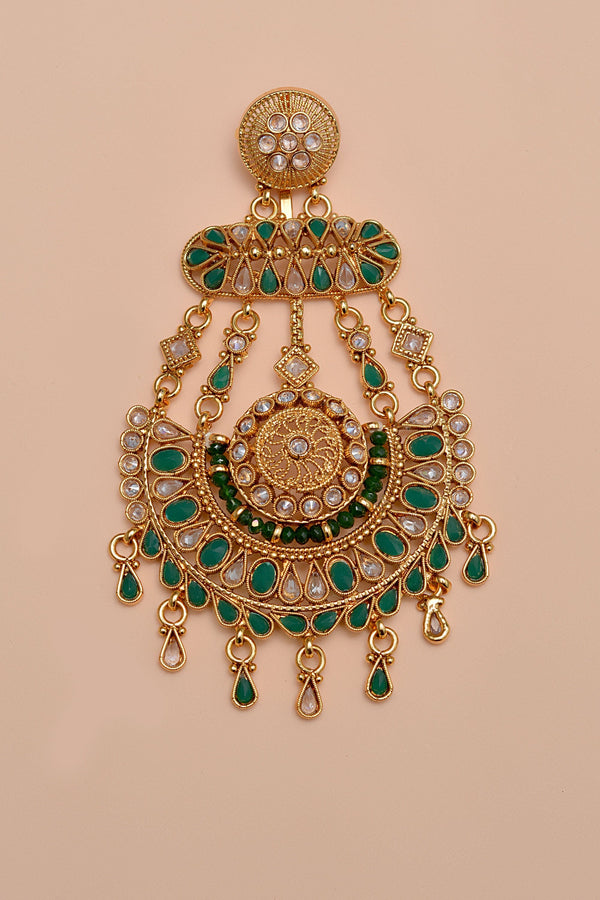 Anzay Jewellery - Bride of Tomorrow Green Jhoomar