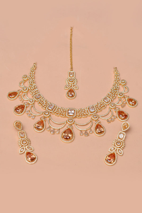 Anzay Jewellery - Bride of Tomorrow Champagne Bridal Set
