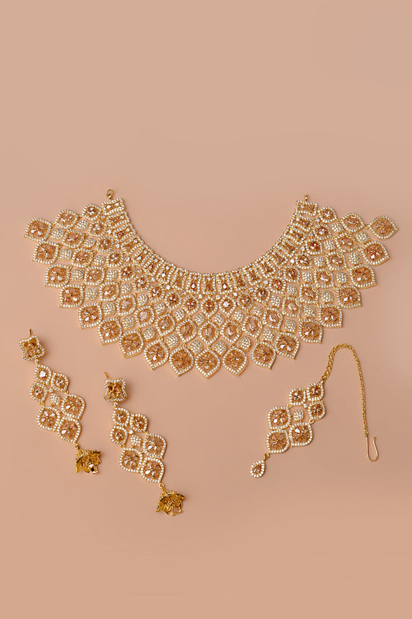 Anzay Jewellery - Bride of Tomorrow Champagne Bridal Set