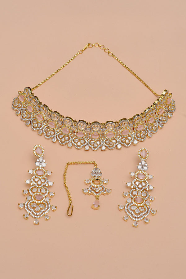 Anzay Jewellery - Bride of Tomorrow Pink Choker Necklace