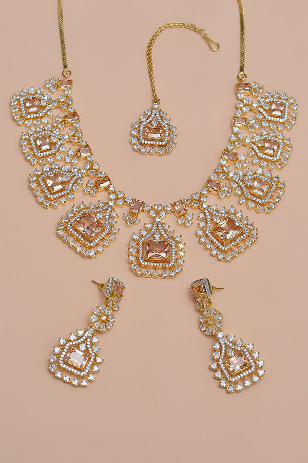 Anzay Jewellery - Bride of Tomorrow Champagne Bridal Set