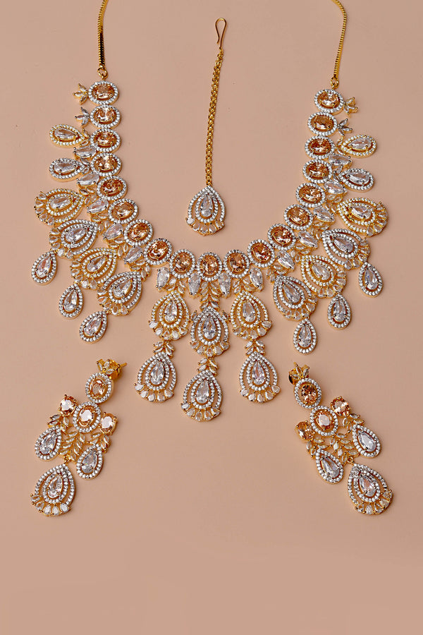 Anzay Jewellery - Bride of Tomorrow Champagne Bridal Set