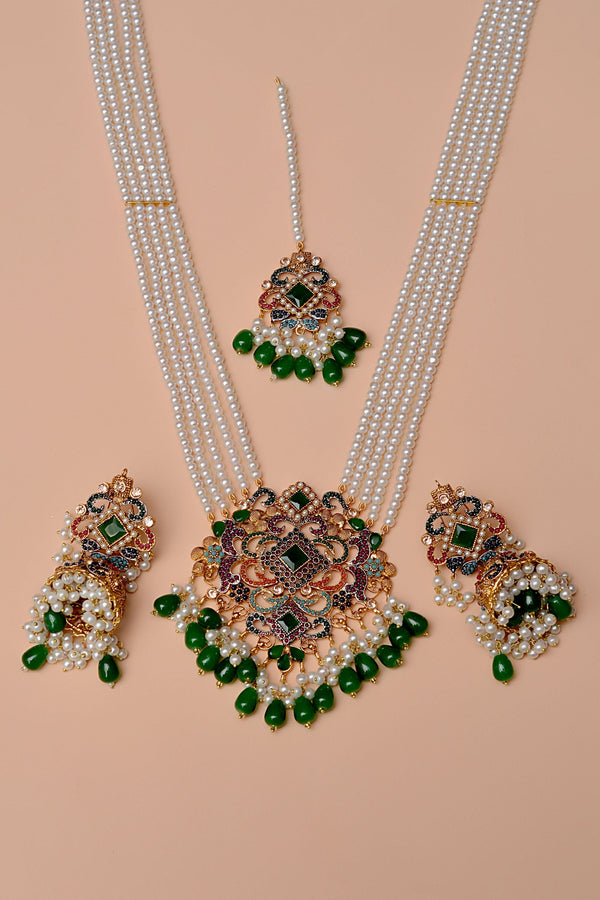 Anzay Jewellery - Bride of Tomorrow Green Maala Necklace
