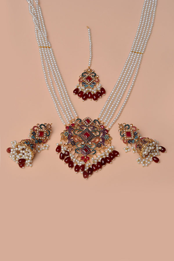 Anzay Jewellery - Bride of Tomorrow Red Maala Necklace