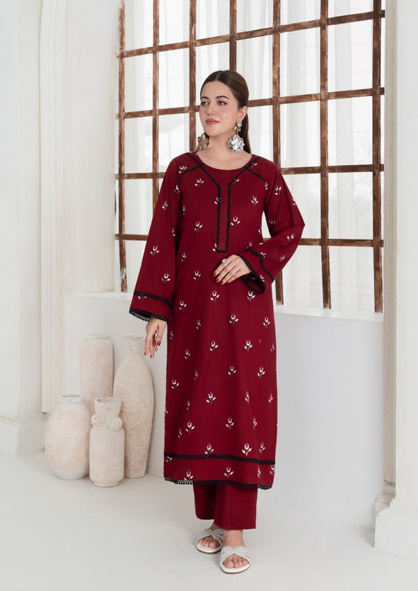 YoloPret - 2pc Multi Embroidered Khaddar AML-W25-0010