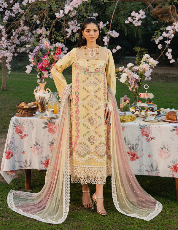 Noorangi - Stitched Eid Luxury Collection Lime Pakistani Dress