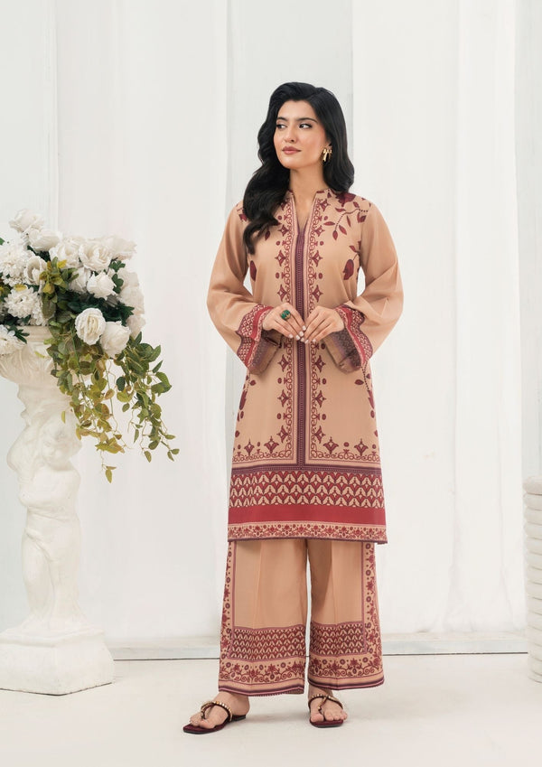 YoloPret - 2Pc Printed Arabic Silk AML-W25-0050