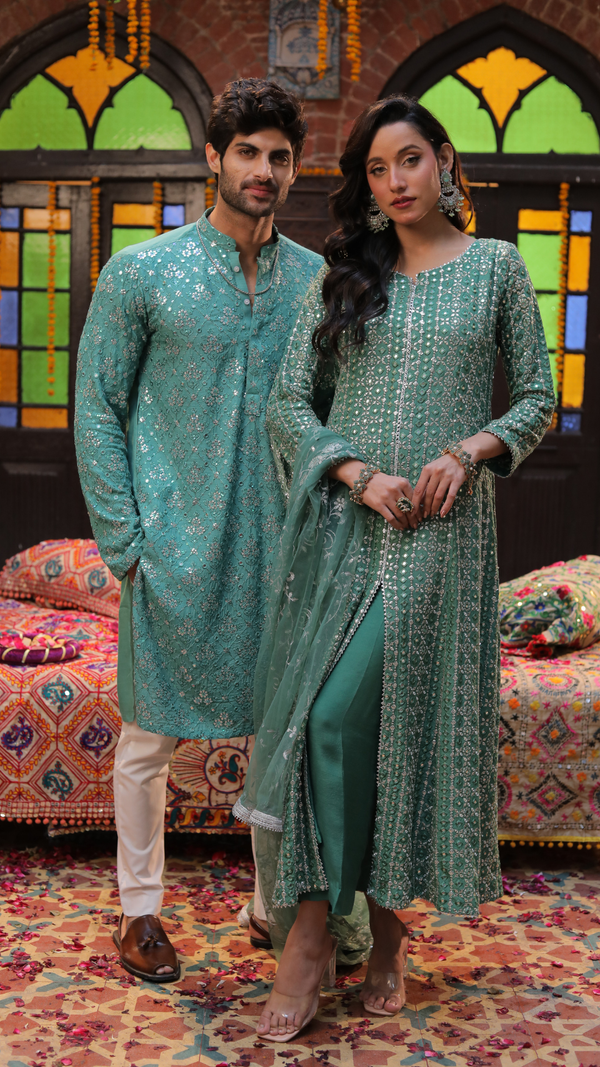 Edge Republic - CP 1  Men's & Women's Eternal Green Couple Dress