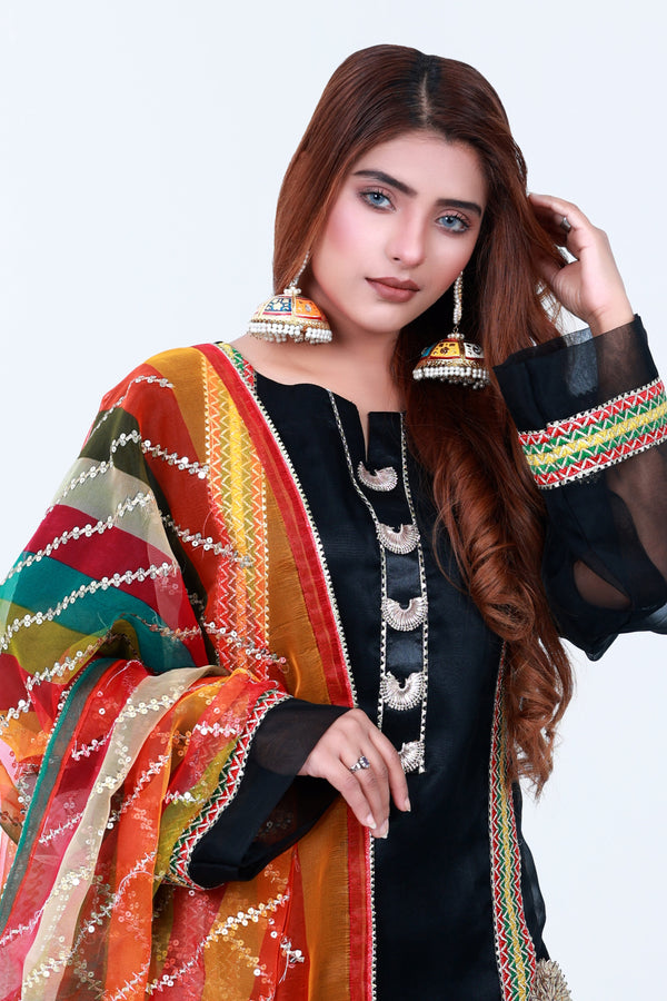 Noorangi - Stitched Lado Rani Basanti Pakistani Dress