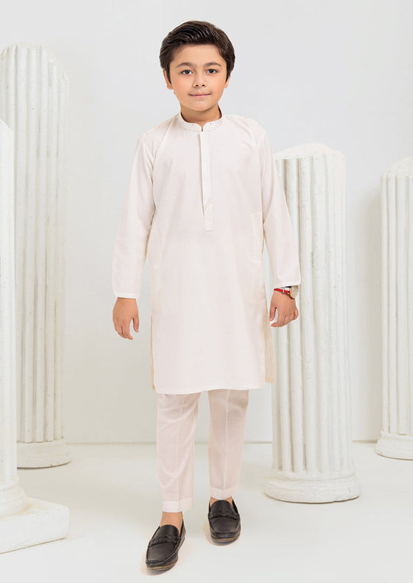 Bonanza Satrangi - O-White-Blended Slub-Kurta Trouser - (B25KP2006)
