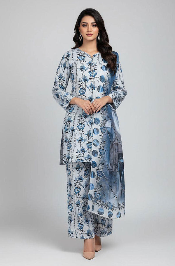 Libaas By Nawaz Fabrics -  3 Piece Digital Classic Linen D#7040
