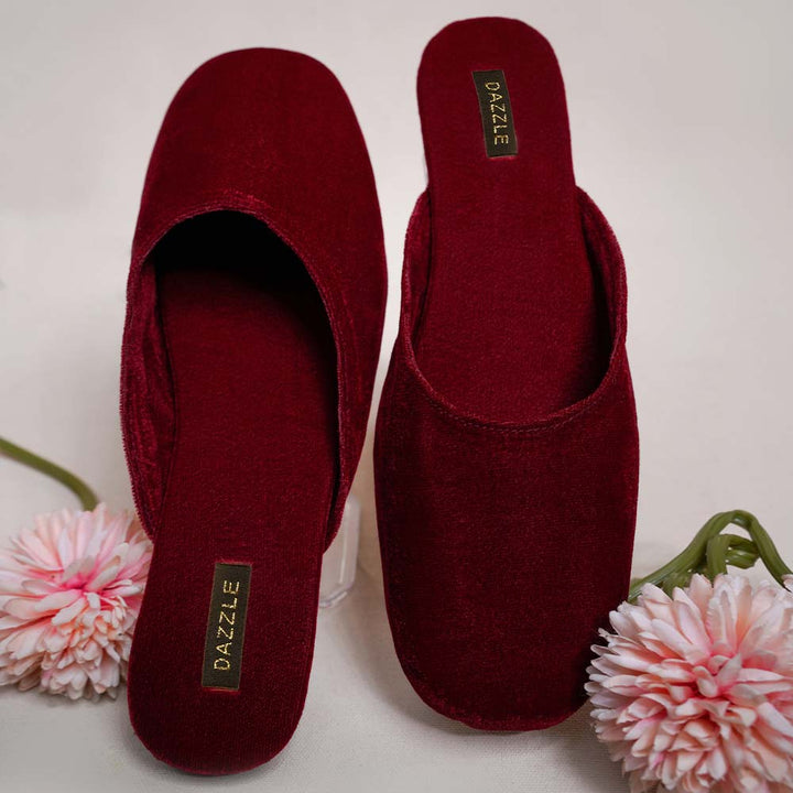 Velour Red-Khussa-kolhapuri-dazzle-by-sarah