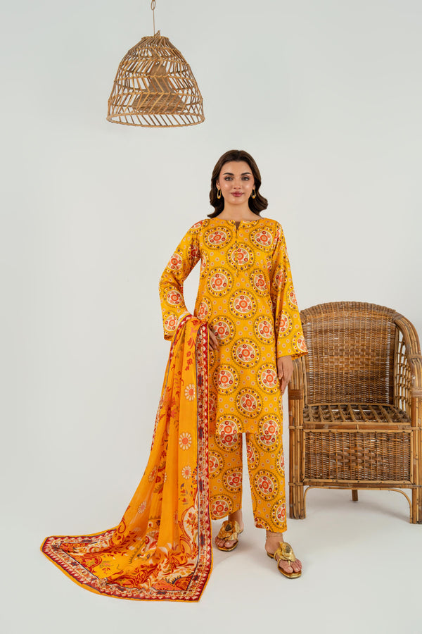 MEERAK - 3 PC Solmira Pret Pakistani Dress