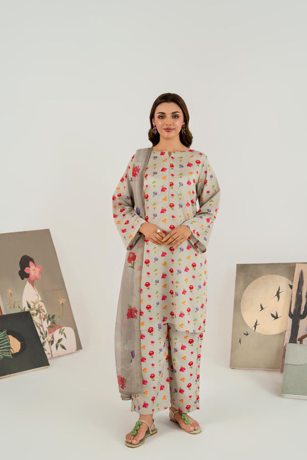 MEERAK - 3 PC Mistara Pret Pakistani Dress