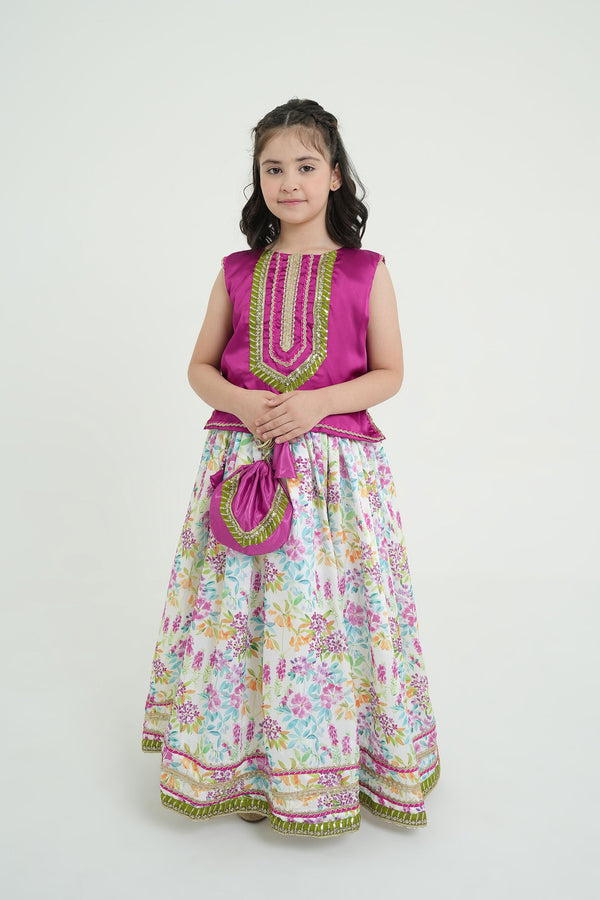 Desi Stitch - Celestial Silk Lehenga Choli Set  Eastern Wear For Girls