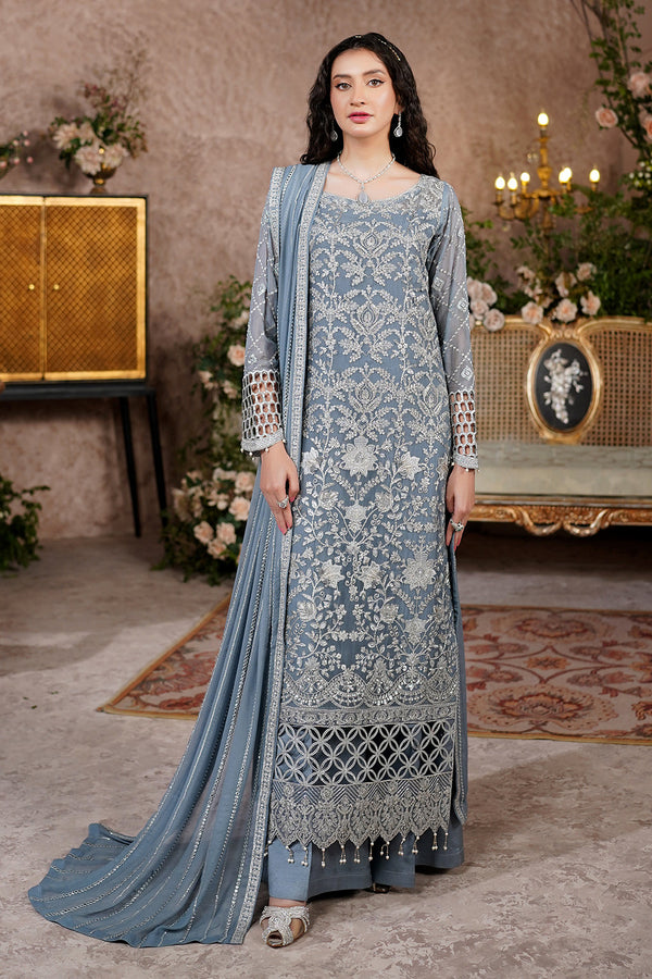 Maryams - Eilees-A-8006 Unstitched 3PC Embroidered Chiffon Luxury Pakistani Dress