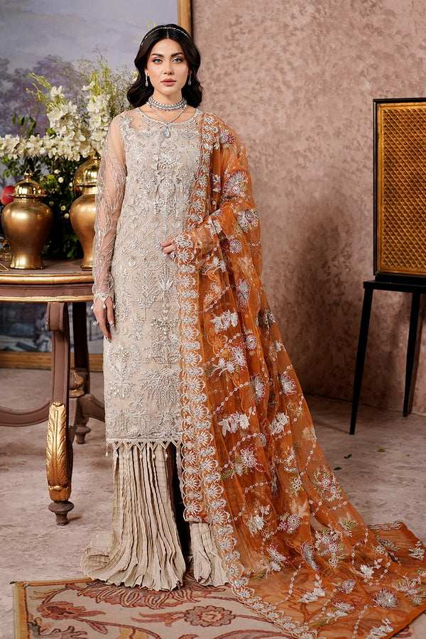 Maryams - Eiraam-A-8003 Unstitched 3PC Embroidered Net Luxury Pakistani Dress