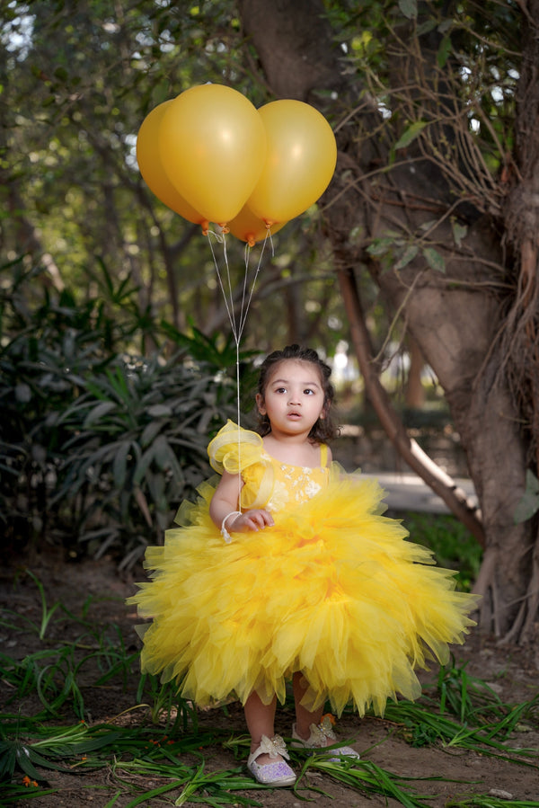 Fairy Tale - Bahaar Yellow Festive Wear Dress