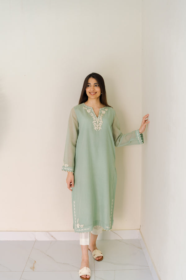 Zehra & Khadija - Spring 1 PC French knot embroidery on summer cotton karandi