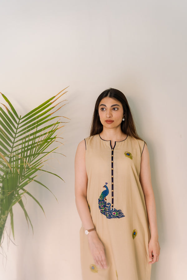 Zehra & Khadija - Peacock 2 PC Pure lawn embroidered kurta