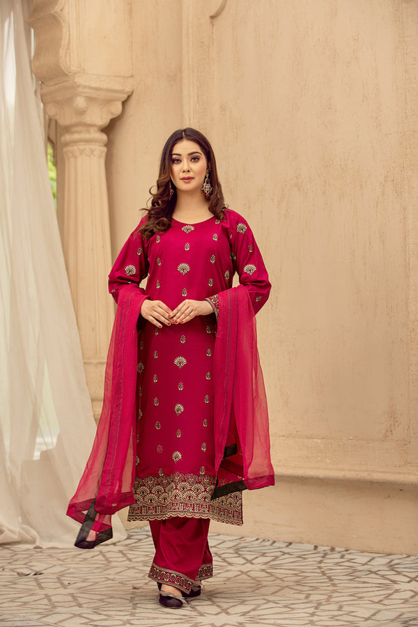 Desi Stitch - Afsaneh Embroidered  Eastern Wear For Girls