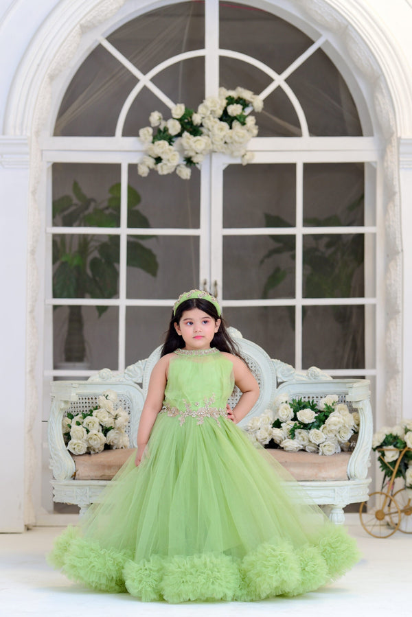 Fairy Queen - LIME FAIRY Western Wear For Girls