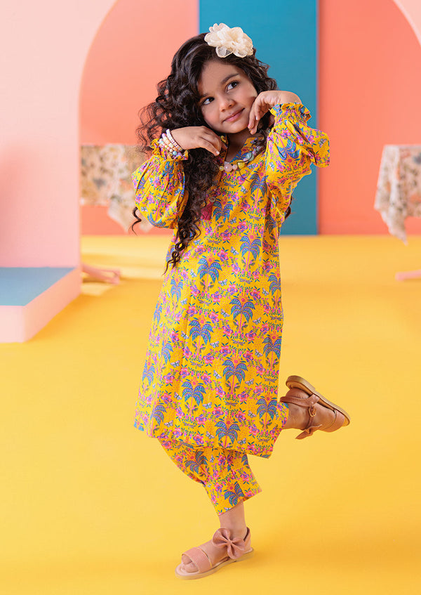 Bonanza Satrangi - Yellow-Lawn - 2 Piece (GPS25P2014)