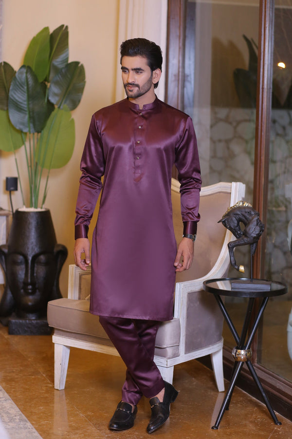 Edge Republic - ER 703 Purple Gents Pajama Kurta