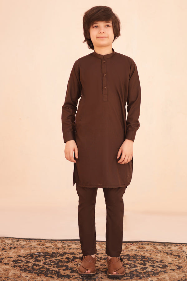 Hassanjee - Chestnut Brown Kurta Trouser KT 30