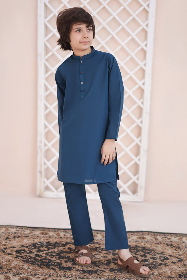 Hassanjee - Egyptian Blue Kurta Trouser KT 23