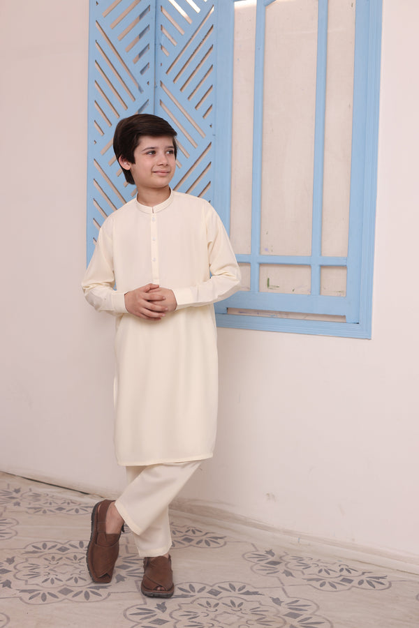 Hassanjee - Cream kurta trouser KT 33