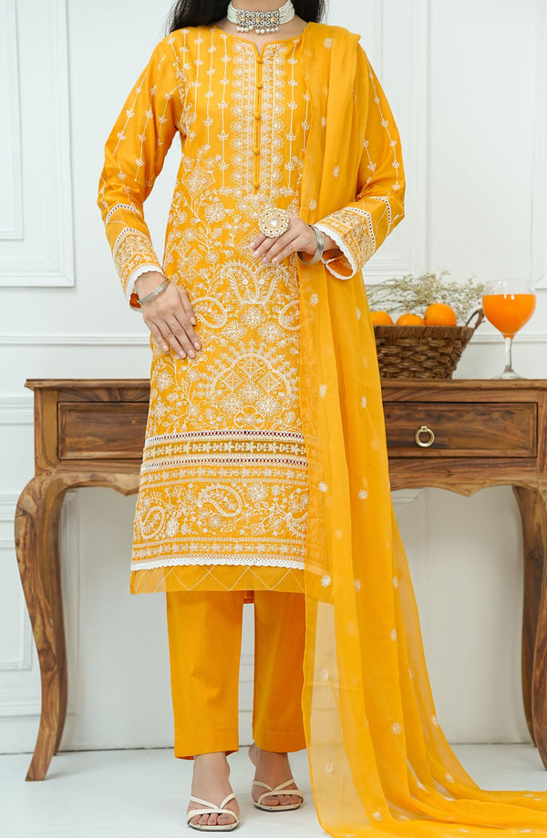 Amna Khadija - Kastoor Lawn Pret - 3 piece - Yellow - 1