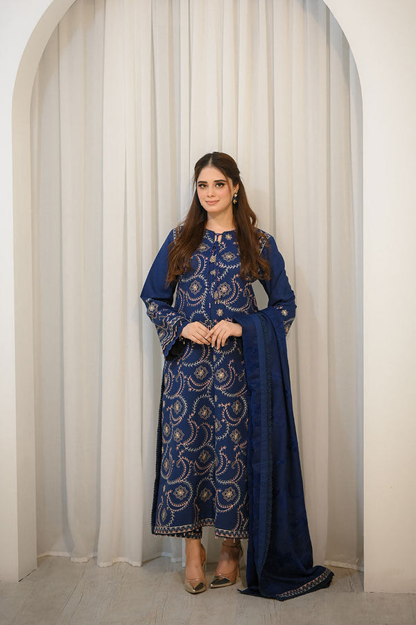 Libaas By Nawaz Fabrics -  3 Piece LNF-70 BLUE