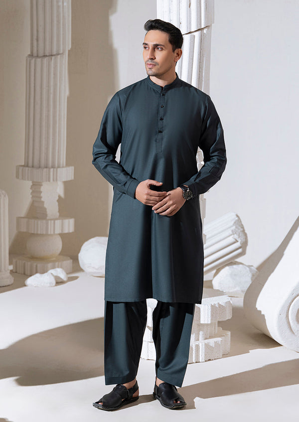 Bonanza Satrangi - F-Green-Blended-Kurta Shalwar - (M25KSS1003)