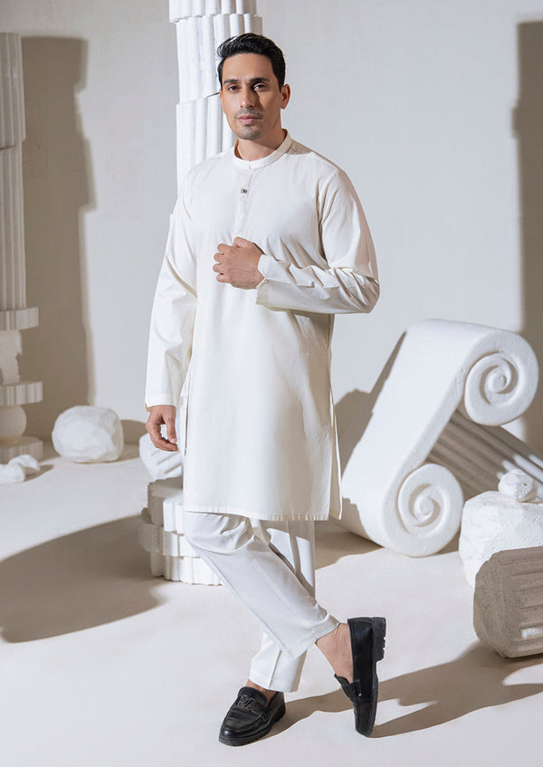 Bonanza Satrangi - O-White-Cotton Dobby-Kurta - (M25KUS1003)