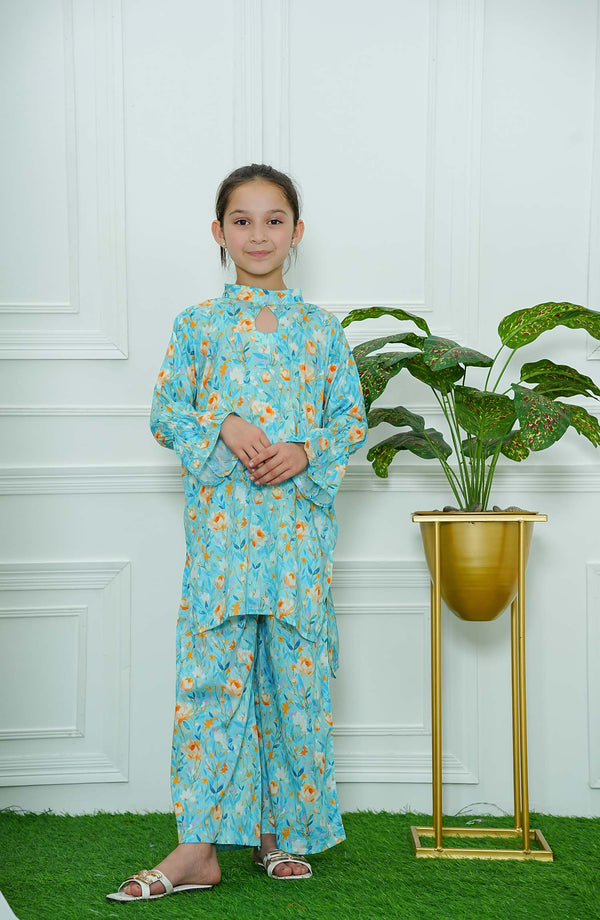 Amna Khadija - Print Play Lawn 2 Piece Sky Blue D-06