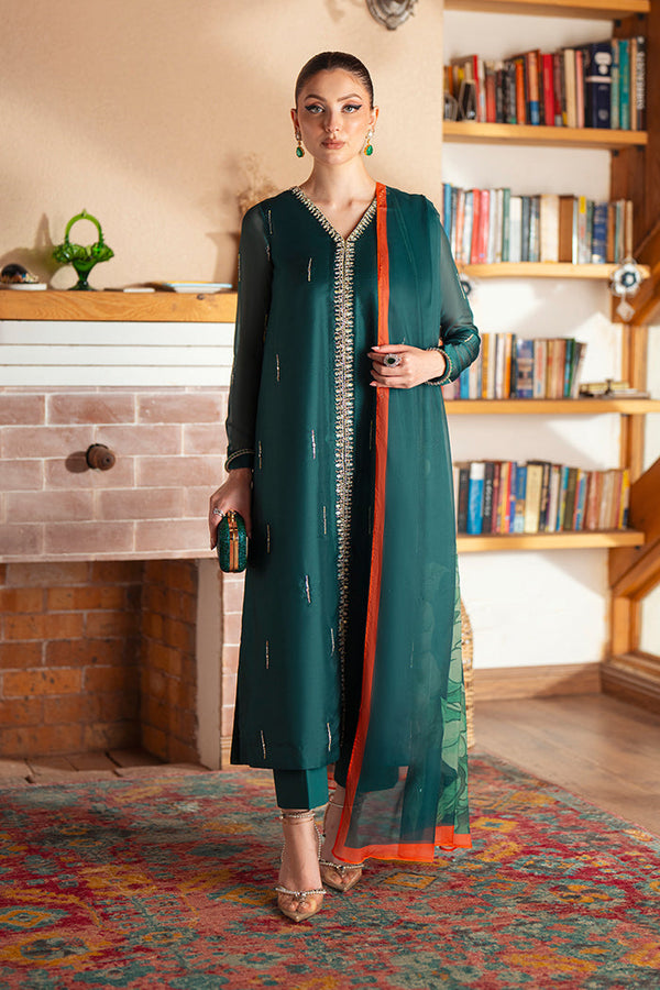 Sheenora - 3 Piece Creamy Bloom Pakistani Dress