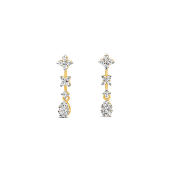 Nuqrah - Zircon Chimes Handcrafted Silver Jewelry with Silver and Golden Polish