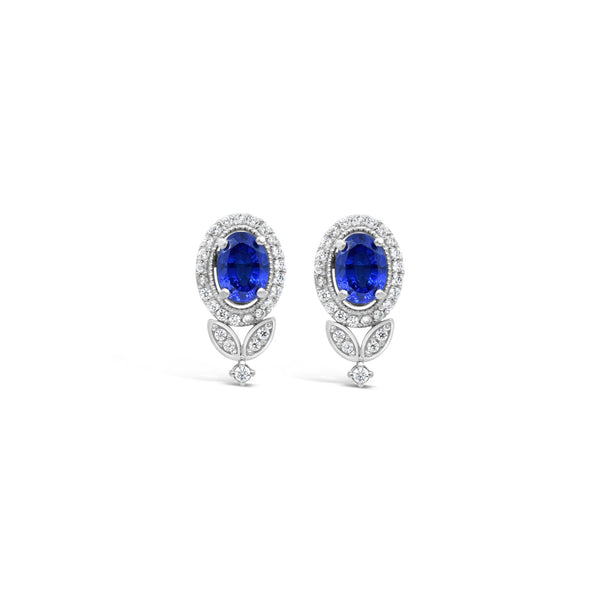 Nuqrah - Luxe Blue Tops Handcrafted in Silver 925 Synthetic Sapphire