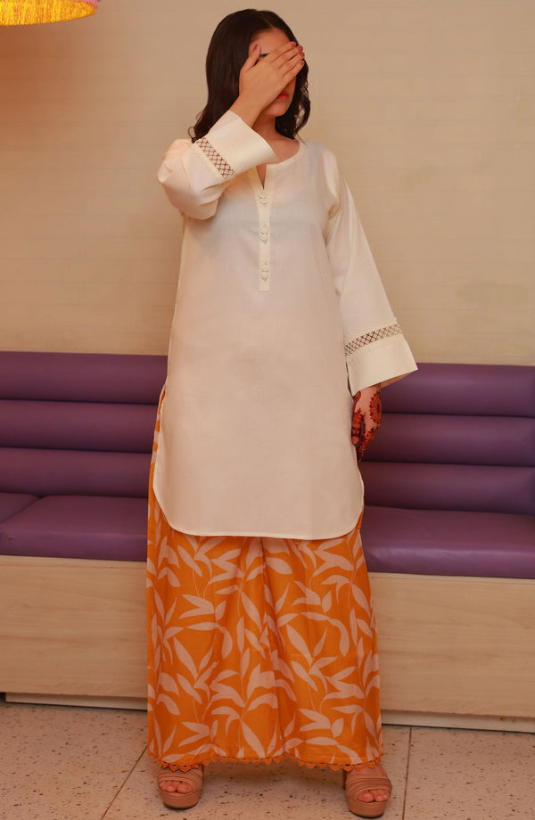 Amna Khadija - Bond & Beyond 2 Piece White D-02 Mother