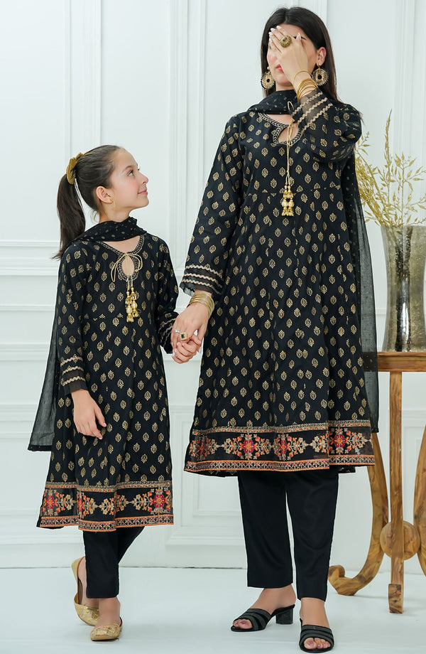 Amna Khadija - Bond & Beyond 3 Piece Black D-03 Mother